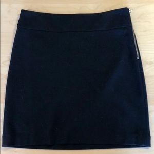 Navy blue pencil skirt.